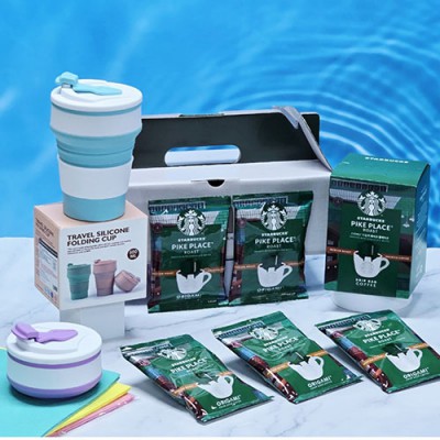 지엠(스타벅스 드립백 커피 5P+실리콘 텀블러 500ml 세트)명절선물 답례품