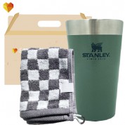 안심생활건강세트 30-1호(스탠리 파인트컵473ml+그레이 뱀부선염 고리핸드타올)