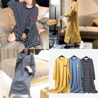 빅사이즈잠옷 오버핏 파자마 봄 가을용 원피스