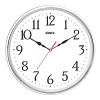 시닉스 실버크롬 행운의 무소음벽시계 S350C