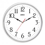 시닉스 실버크롬 행운의 무소음벽시계 S350C