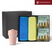송월타올 리빙 기프트세트 25 (AB다이나믹스포츠타올 2P + 실리콘텀블러500ml 2P)