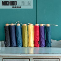 미치코런던  우드 솔리드 3단수동우산 (M004)