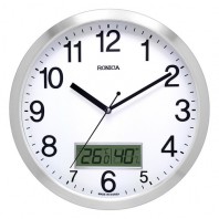 로니카 알루미늄 온도계습도계 무소음벽시계 R305AM