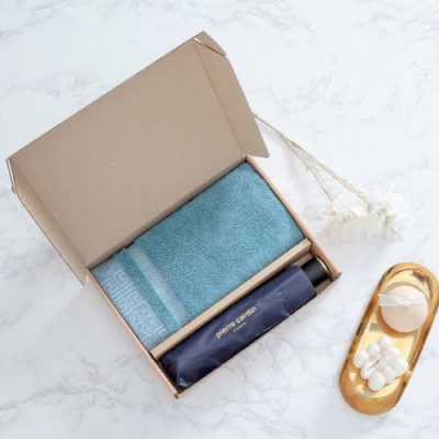 [트래블잇] 우산타올세트 명품 대한민국 220g 고중량 호텔수건+자외선차단 3단우산(빠른출고)