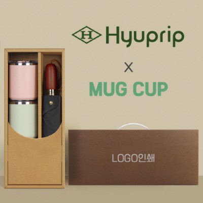 협립 3단60엔티크 고밀도 완전자동우산 +로하스 머그컵2P-세트
