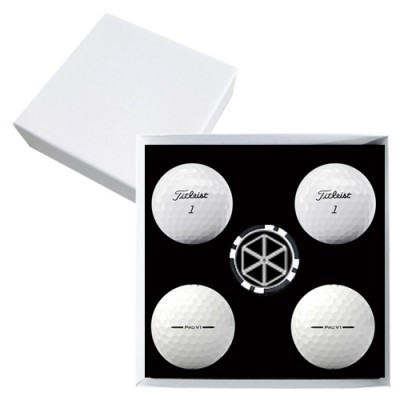 타이틀리스트 PRO V1 4구 볼마커칩 고급 싸바리케이스