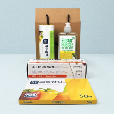 슈가버블 주방세제 크린롤백200매 4종세트