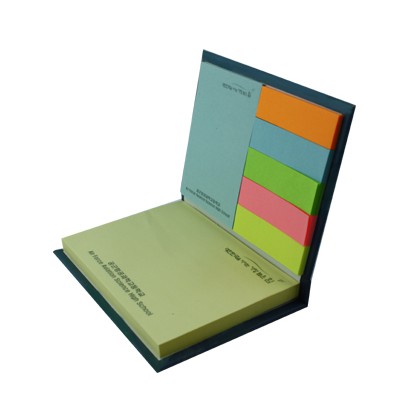 양장커버형(Y-10)-점착메모지 상하단 형광오색지