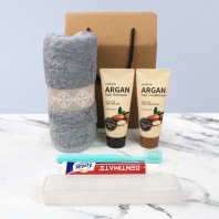 여행용 세면용품 기라로쉬 코마사타올 200g 샴푸 컨디셔너 치약칫솔세트