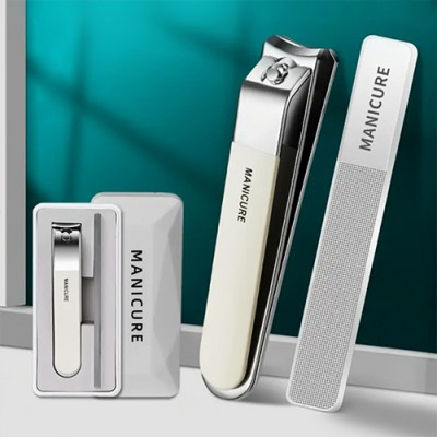 898_2pcs 클래식 스테인리스 스틸 네일 세트