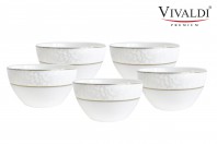 비발디 본차이나 당초문 공기 5P