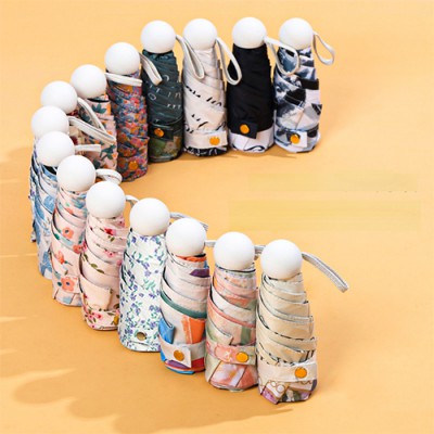 로페리아 5단 미니 암막 꽃송이 캡슐형 양우산(UPF50+)(0215760)