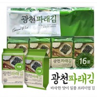 광천 파래  도시락  김 4g 16봉 김세트, 사은품 추석 설날 명절 선물세트  답례품 판촉 기프트 김세트