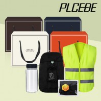 [플씨드] 작업용 안전조끼(일반형) + 접이식 스포츠 백팩(PMB-02) + 고급 손등커버형 쿨토시+ 보틀(350ml) 4종 세트