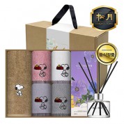 [송월] 스누피 리버40 1장+스누피 블럭블럭 4장+코코도르200ml 1개 (6조세트)