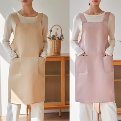 제이엘 주름 방지 원단 와이드 H형 앞치마