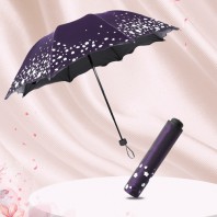 로페리아 3단수동 잔꽃 프릴 거꾸로 암막코팅 (UPF 50+)(0189888)