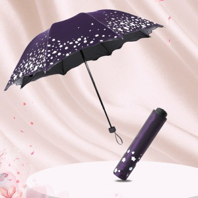 로페리아 3단수동 잔꽃 프릴 거꾸로 암막코팅 (UPF 50+)(0189888)