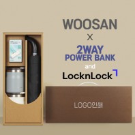 가르시아 3단 60 레자곡자 완전자동우산 +배터리+락앤락 메트로머그2P-세트