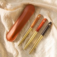 로페리아 원목 금속 볼펜 가죽 케이스(0216780)