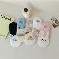 로페리아 귀여운 애니멀 산호양털 여성 양말(0216819)