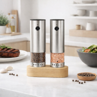 에디토 충전식 후추 소금 그라인더 2개 1셋트 [보관트레이제공]