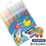국산)크라운12색돌돌이색연필(공식인증대리점)