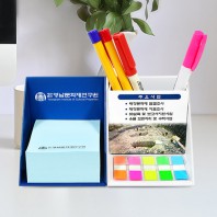 큐브형-큐브박스점착메모함+팝업필름지(10매)+(인입식-내장형자석)