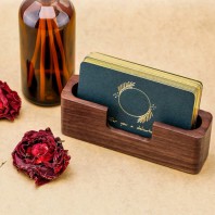 로페리아 데스크용 다크 우드 명함꽂이(0216759)