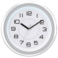 가성비 실용 투톤크롬 벽시계 SI294C