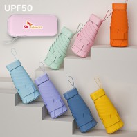 특판 5단 6K 솔리드 스퀘어 파우치 UV 양우산