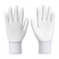 화이트 폴리 PU 팜 코팅 장갑