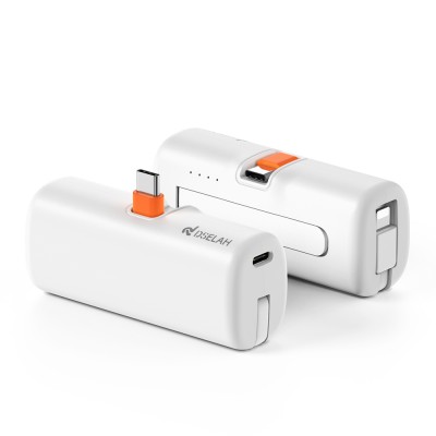 디셀라 고속 20W 단자 접이식 + 케이블 일체형 도킹 보조배터리 5000mAh