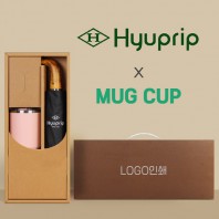 협립 3단 슈퍼 암막 고밀도 원목곡자 완전자동 우양산 +로하스 머그컵-세트