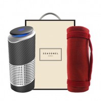 시즈넬 선물세트 공기청정기+끈무릎담요