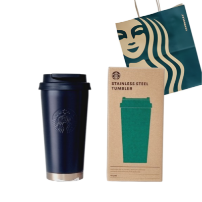 스타벅스 SS 블랙 매트 엘마 텀블러 473ml