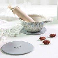 마시 미니 도자기 깨갈이SET (절구+절구공이+실리콘받침)