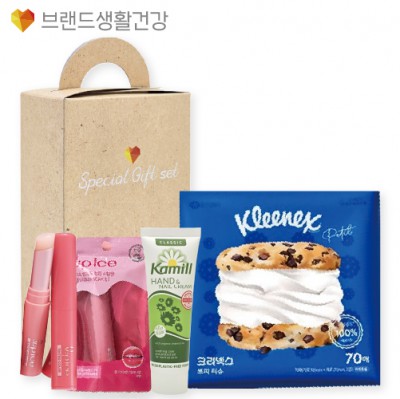 브생건680호 3종세트(카밀 핸드크림+멘소래담 립아이스 매직컬러 립밤+크리넥스 쁘띠티슈)
