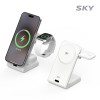 스카이 필 3in1 Qi2 맥세이프 고속 무선 충전기 W60Q