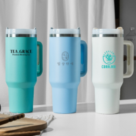 일상안애 대용량 보온보냉 핸들 스텐 텀블러 1180ml