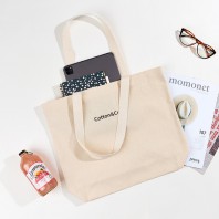 [국내제작] 코튼앤코 커스텀 가로형 에코백(43x35x10)