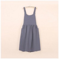 에코라이프 고급 린넨 코튼 긴 크로스백 앞치마 CA828