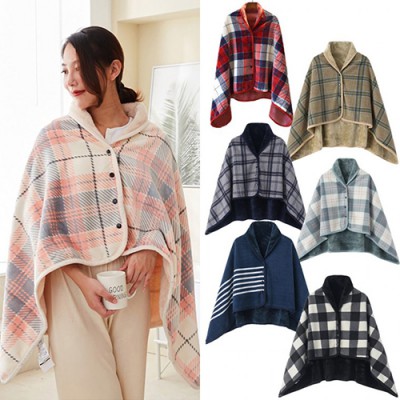 극세사 망토담요 똑딱이 무릎담요 학생 사무실용 담요