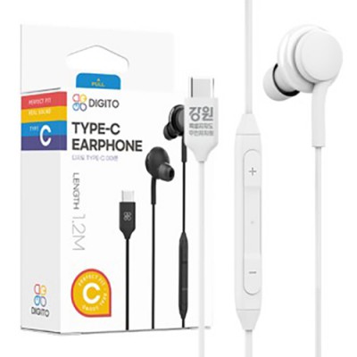 디지토 C타입 커널형 스마트폰 유선이어폰 모바일이어폰