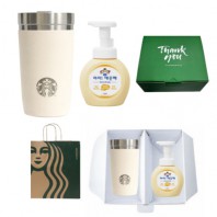 스타벅스 SS 스탠리 크림 아이슬란드 텀블러 473ml 아이깨끗해 핸드워시 선물세트