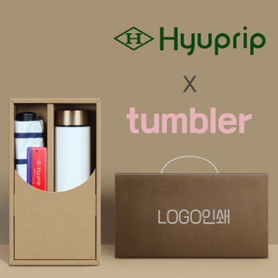 협립3단 스트라이프 수동우산 +로나 이중진공 텀블러-세트