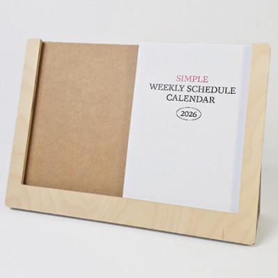 자작프레임 북타입 탁상달력(심플/위클리스케줄)