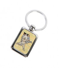 사각열쇠고리-씨름도