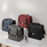 피크닉 아치형 다포켓 오픈 보냉백 3단보온보냉